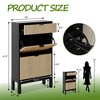 Garvee Shoe Storage Cabinet with 2/3/4 Flip Drawers,Farmhouse Fluted Shoe Organizer,Freestanding Hidden Slim Narrow Shoe Rack for Entryway,Foyer - 2 of 4