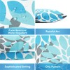 2 Pack Outdoor Throw Pillows, Waterproof & Fade-Resistant Patio Cushions for Garden, 18x18 Inch, Blue - 4 of 4