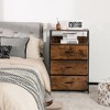 Costway 3 Drawer Dresser w/Top Shelf Storage Tower Cabinet for Bedroom Hallway Nursery - 3 of 4