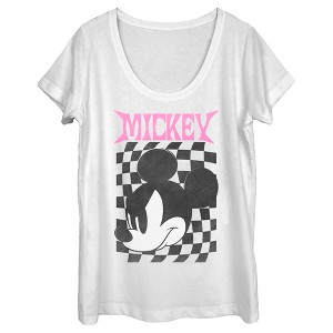 Women's Mickey & Friends Angry Checker Logo - 1 of 4