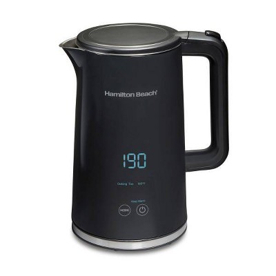 Hamilton Beach Programmable Coffee Maker, 12 Cups, Stainless Steel Accents, 49632, Black