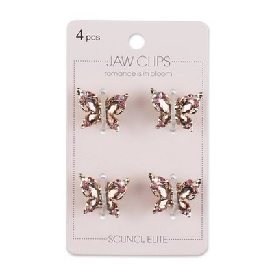 scunci Mini Butterfly Jaw Clip - 4pk