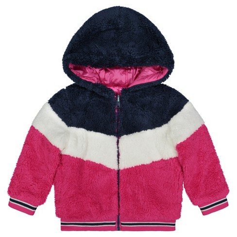 Andy & Evan Toddler Faux Shearling Reversible Jacket In Pink, Size