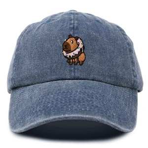 Dalix Capybara Donut Cap Embroidered Dad Baseball Hat Cotton Adjustable Womens - 1 of 4