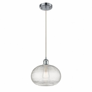 Ithaca - 1 Light Cord Hung Mini Pendant In Industrial Style-9.5 Inches Tall and 10 Inches Wide - 1 of 1