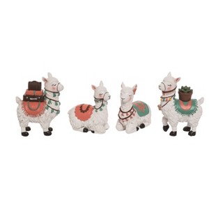 Transpac Resin Lama Figurine Set of 4 Spring Home Decorations - 1 of 1