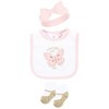 Hudson Baby Infant Girl Cotton Layette Set, Gold Pastel Butterfly - 3 of 4