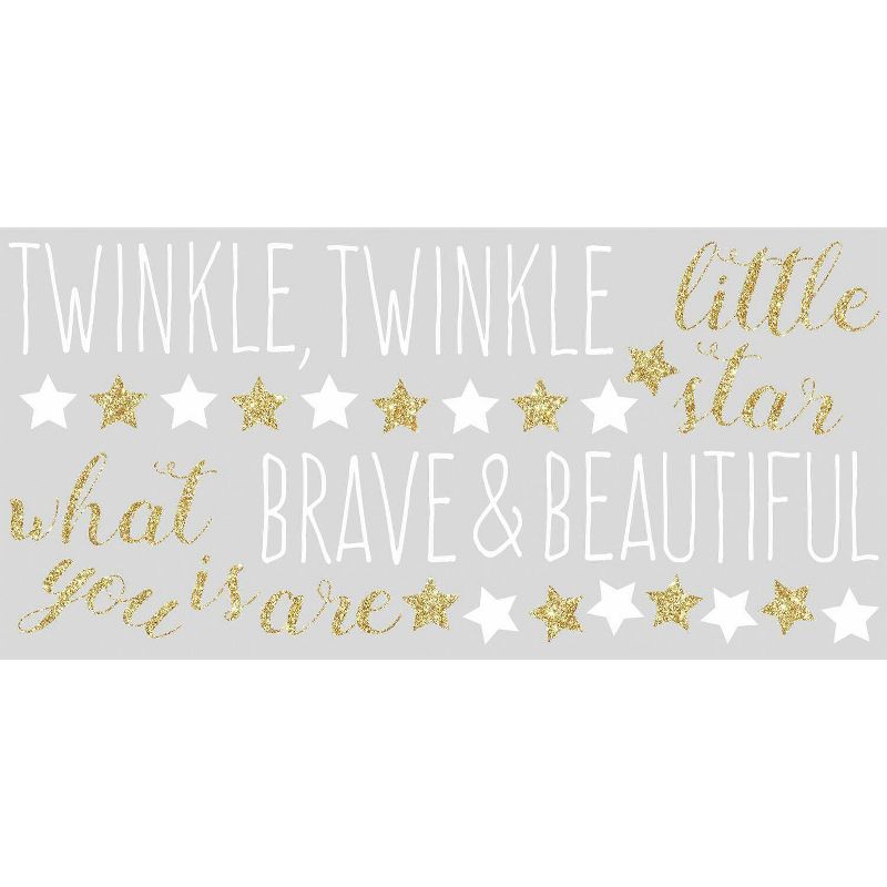 RoomMates Wall Decal Twinkle Twinkle Little Star with Glitter, 4 of 5