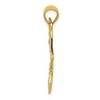 Black Bow Jewelry 14k Yellow Gold & White Rhodium Floral Winged Dragonfly Pendant, 28mm - 2 of 4