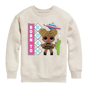 Boys' - LOL Surprise! - Queen Bee Born To Roam Graphic Long Sleeve Fleece Sweatshirt - 1 of 4