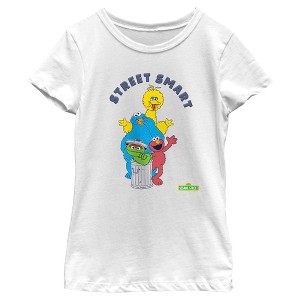 Girl's Sesame Street Group Street Smart T-Shirt - 1 of 4