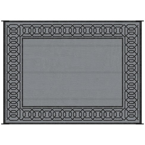 Waterproof Outdoor Camping Rug - Reversible, Black and White