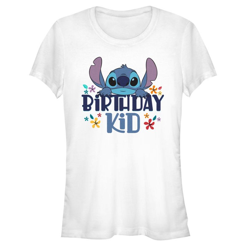Junior's Women Lilo & Stitch Birthday Kid T-Shirt, 1 of 5