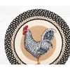 Earth Rugs Round Patch Tread – Rooster Print in Braided Jute, 27"x27" Country Farmhouse Rug Accent - 3 of 3