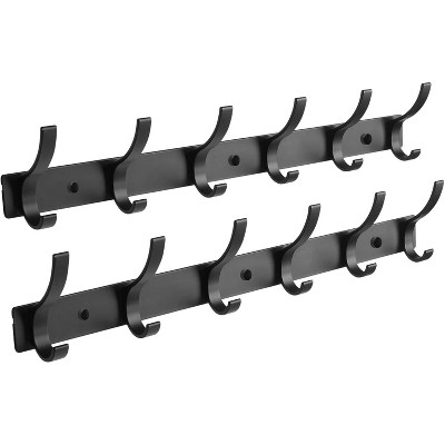 2 Pack Coat Rack Wall Mount, Coat Hooks Wall Mount, Wall Hooks for Hanging, Hat Rack for Wall, Towel Hooks for Bathrooms