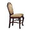 HomeRoots Set of Two 24" Beige and Espresso Fabric and Solid Wood Counter Height Bar Chairs - 4 of 4