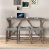 LOVMOR Farmhouse Counter Height Dining Table Set, Bar Table and Chairs Set for Living Room, Dining Room - 2 of 4