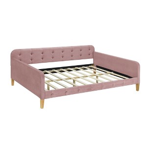 NicBex Twin/Full Size Daybed, Upholstered Day Bed with 4 Support Legs, Velet Sofa Bed with Tufted Button Back - 1 of 4