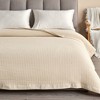 100% Cotton 300GSM Solid Waffle Blanket - Isla Jade - 2 of 4