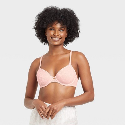 Women's Unlined Molded Lace Bra - Auden™ Pink 36D