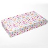 Bacati - Little Dino Girls Fucshia/Aqua Muslin 100 percent Cotton Muslin Universal Baby US Standard Crib or Toddler Bed Fitted Sheet - 2 of 4