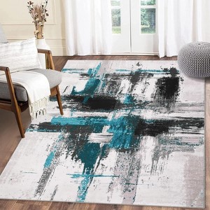 Garvee Modern Abstract Area Rug-Contemporary Art Ink Texture Rug - 1 of 4