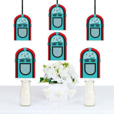 Big Dot of Happiness 50's Sock Hop - Jukebox Decorations DIY 1950s Rock N Roll Party Essentials - Set of 20