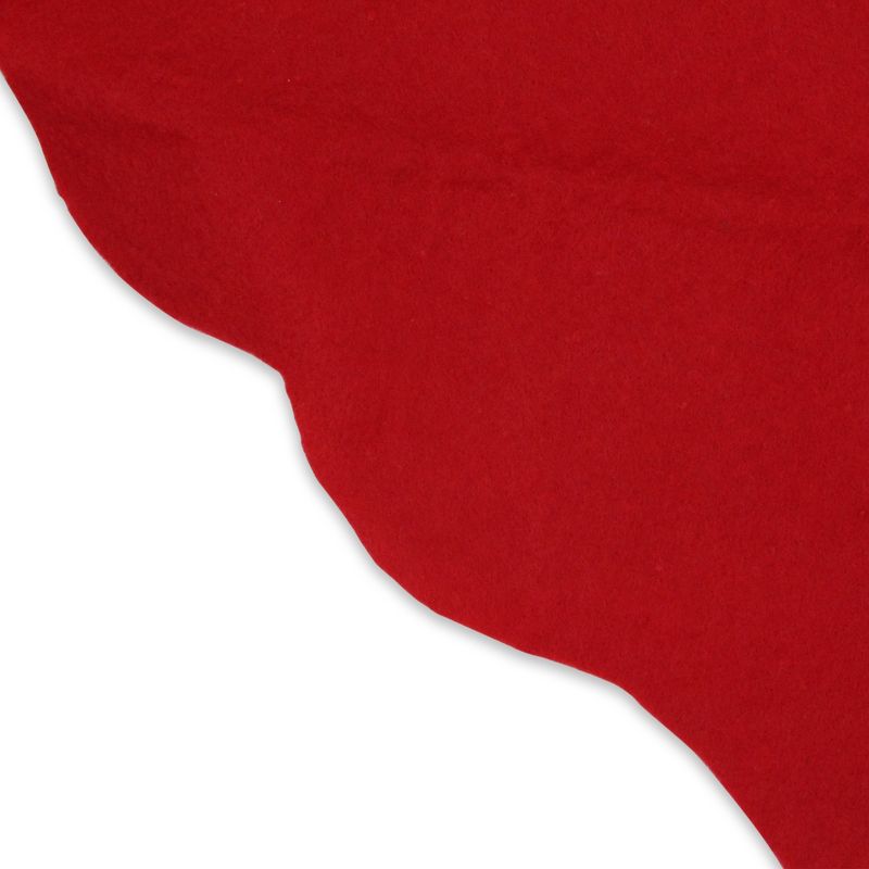 Northlight Christmas Tree Skirt with Scalloped Edge  - 38" - Red, 3 of 4