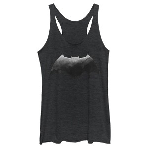 Women's Zack Snyder Justice League Batman Silver Logo Racerback Tank Top - 1 of 4