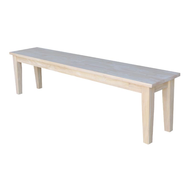72" Shaker Style Bench Unfinished - International Concepts, 1 of 8
