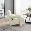 Coolbibila-Modern Upholstered Accent Chair, Armchair With Pillow,Chair With Comfortable Linen Fabric - 3 of 4