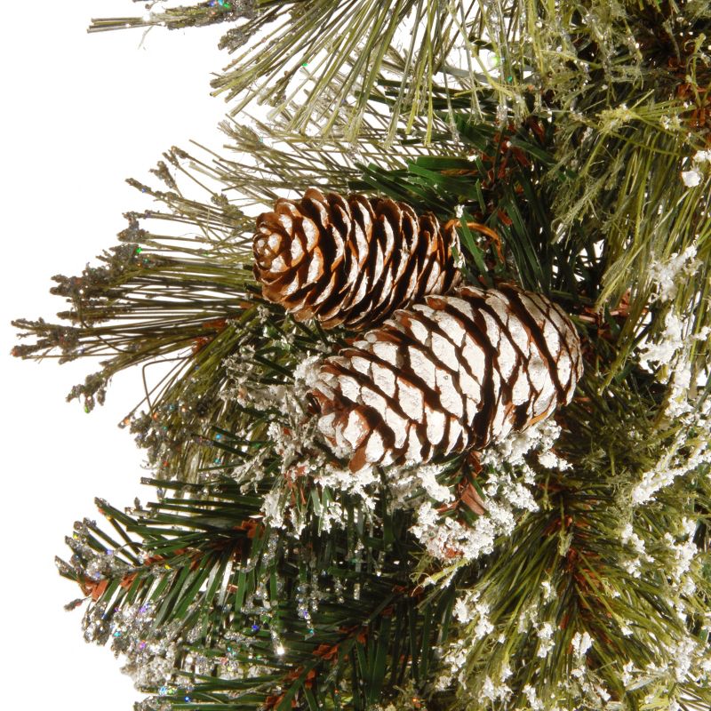 National Tree Company Artificial Christmas Garland, Green, Glittery Pine, Decorated With Pine Cones, Frosted Branches, Christmas Collection, 6 Feet, 4 of 8