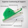 Women's Slip On Fuzzy House Slippers Open Toe Fluffy Plush Memory Foam Indoor Bedroom Slides - 2 of 4