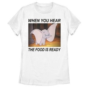 Women's Dumbo Cute Food Meme T-Shirt - 1 of 4