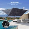 PURPLE LEAF Deluxe Aluminum Outdoor Patio Umbrella Square Cantilever Umbrellas - 4 of 4