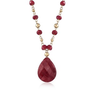 Ross-Simons 10.00 Carat Ruby Station Necklace in 14kt Yellow Gold - 1 of 4