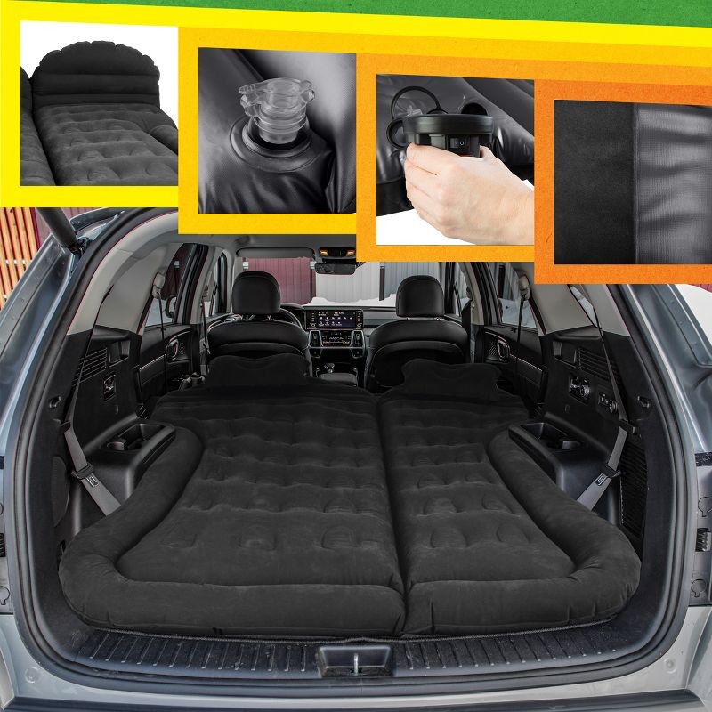 Inflatable Mattress Car Air Mattress for SUV or Tent with Pump, and Pillows, 3 of 8