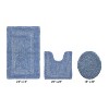 Lux Premium 100% Cotton  Ultra-Soft Tufted Solid Reversible 3 Piece Bath Rug Set, Water-Absorbent, Durable, Machine Washable Bathroom Rug - 2 of 4