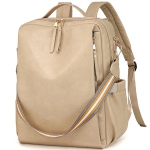 DOMETOUR Backpack Retro Style Backpack Multi-function PU Fashion Bag for Women - 1 of 4