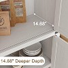 Arched Cabinet 71.6" Tall Kitchen Pantry, Farmhouse Storage Cabinet, Arched Bookcase with Cabinets, 5 Tier Kitchen Cabinets for Dining Room - 4 of 4