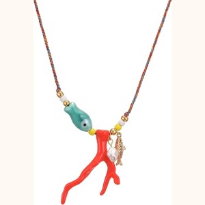 Boho Coral Fish Necklace – Colorful Beach Jewelry for Women & Men - 1 of 4