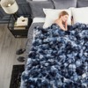 Cozy Bliss Bubble Faux Fur Throw Blankets, Plush Soft Thick Blanket for Sofa, Bedroom, Living Room - 3 of 4