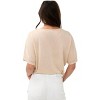Women's Lurex Pointelle Batwing Vneck Sweater - ESQUALO - 4 of 4
