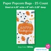 Big Dot of Happiness Happy Thanksgiving Popcorn Bags, Fall Harvest Party Favor Snack Treats, Free-Standing Individual White Paper Bags - 25 Count - 4 of 4