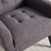 CAVINAS Modern Soft Accent Chair with Tufted Back,Upholstered Ergonomics Armchair for Living Room,Teddy Fabric Lounge Chair,Sofa Chair - 3 of 4