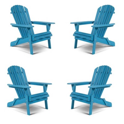 4pc Oceanic Adirondack Chairs - Sky Blue - W Unlimited