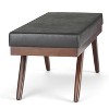 NicBex Modern Mid-Century Tufted Button Ottoman Bench with Wooden Legs,Upholstered Shoe Bench for Living Room,Bedroom,Entryway - 2 of 4
