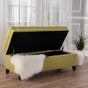 CAVINAS Polyester Storage Ottoman Bench with Tufted Top and Tapered Feet,Upholstered Storage Ottoman,Storage Benches for Living Room,Bedroom - 2 of 4
