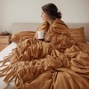 Okak All Size Romantic French Style Pleated Bed Comforter Mini Set,Comfortable Quilt Comforter Bedding Sets,Machine Washable - 2 of 4