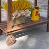 VYNXARIA  36'' Wooden Potting Bench ¨C Mobile Work Table with Sink, Drawer & Ample Storage! - 2 of 4